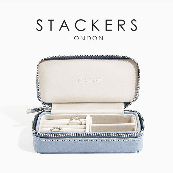 イギリス ロンドン スタッカーズ ジュエリーケース ダスキーブルー