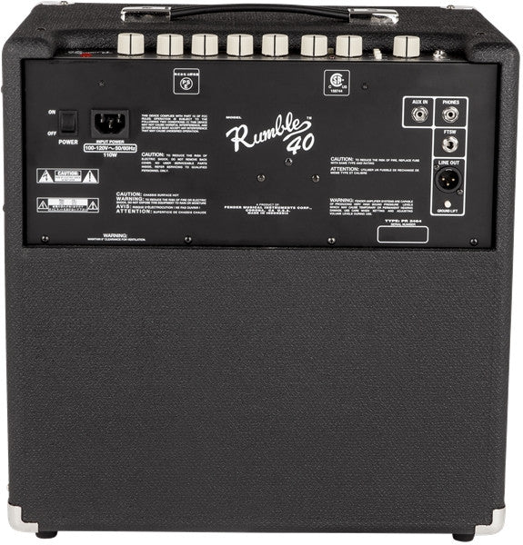 Fender Rumble 40 V3 Bass Amplifier Black, Silver 2370300000 — L.A.