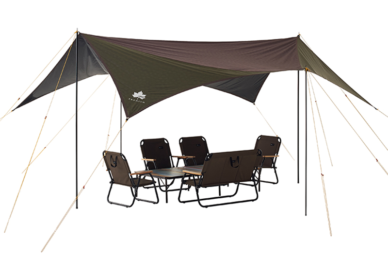 8角形で張り方自在！LOGOSの「プレミアムキャンパーズタープ-BJ」で