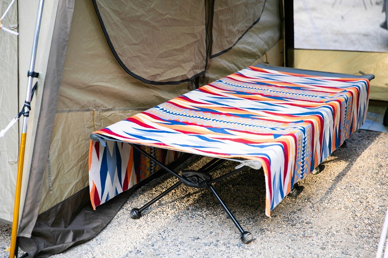 相棒はogawaのワイドコット。大人も子供も楽しくて快適なキャンプを