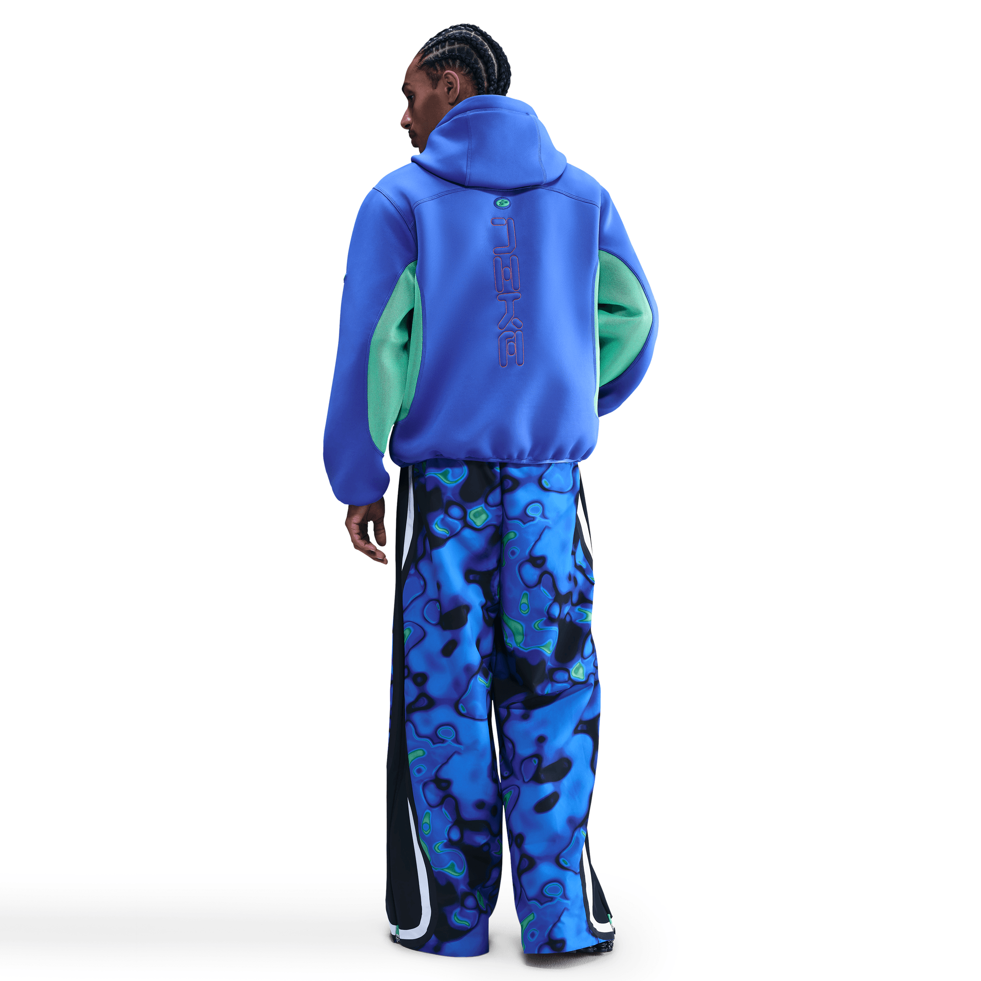 PROJECT F.R.O.G FULL ZIP HOODIE - HYPER ROYAL / GREEN SHOCK