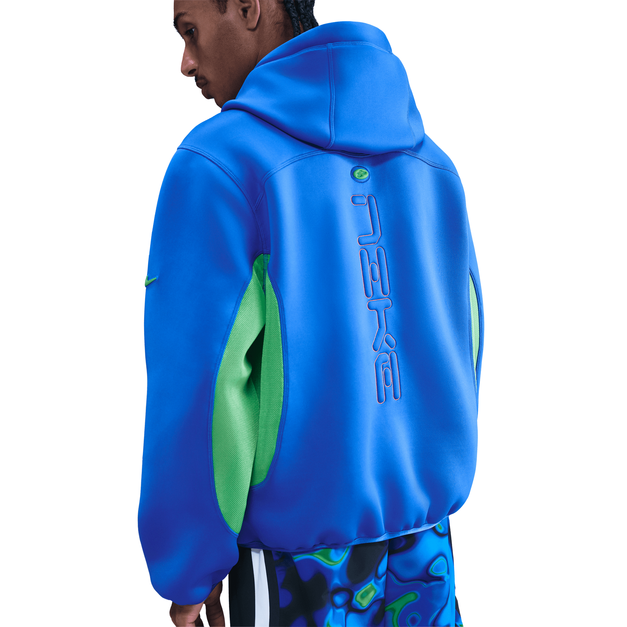 PROJECT F.R.O.G FULL ZIP HOODIE - HYPER ROYAL / GREEN SHOCK