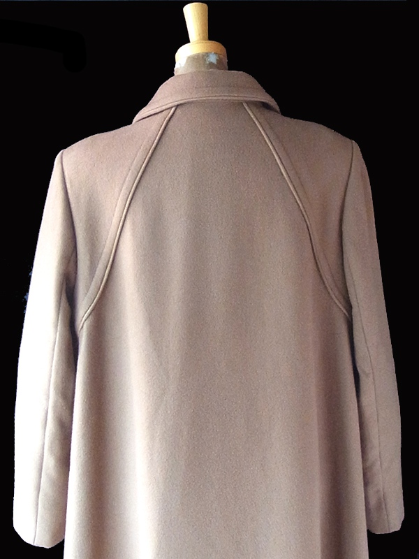 送料無料】60年代フランス製 カーキ色 ヴィンテージ ウール コート