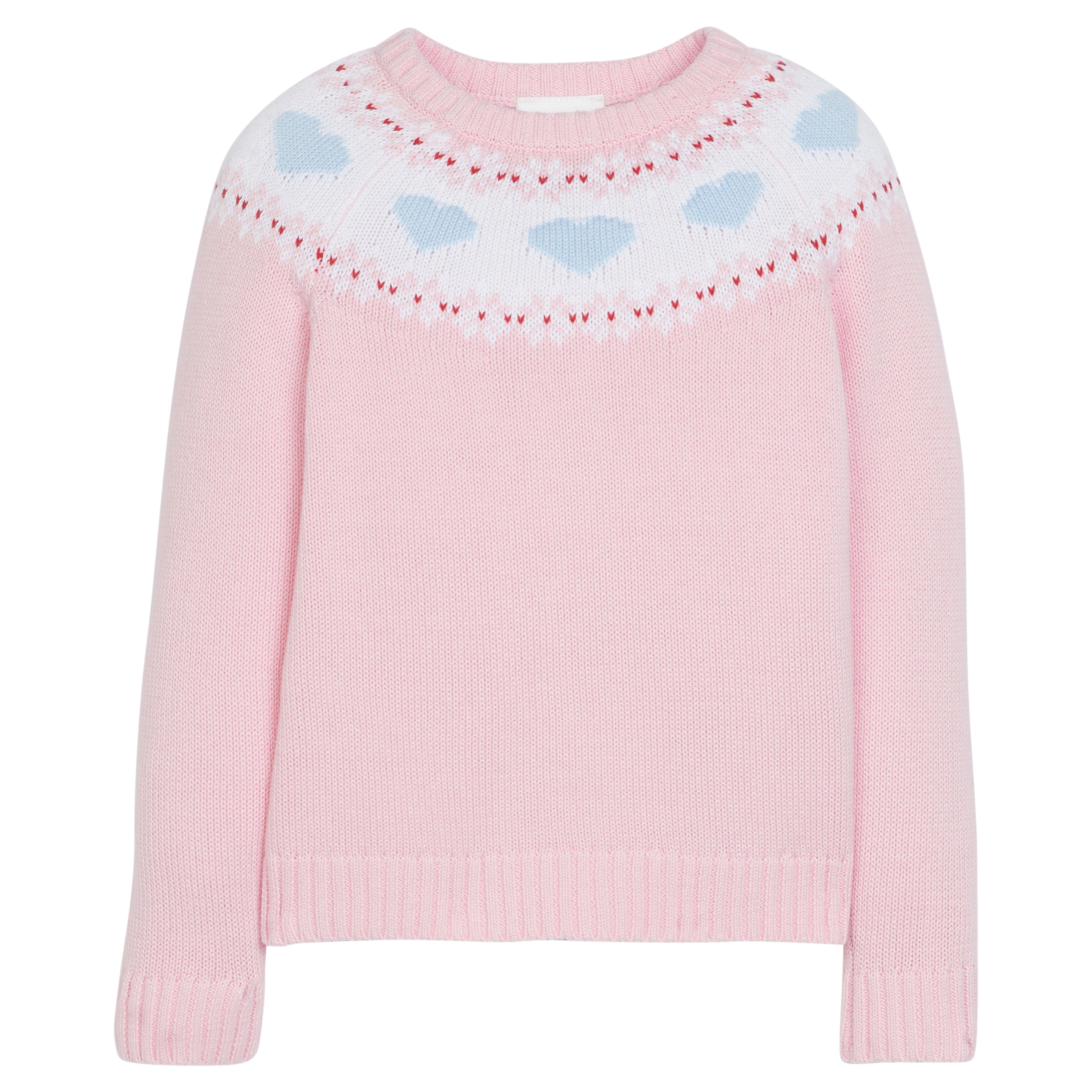 Kids Heart Sweater - Little Girls Pink Clothing – Little English