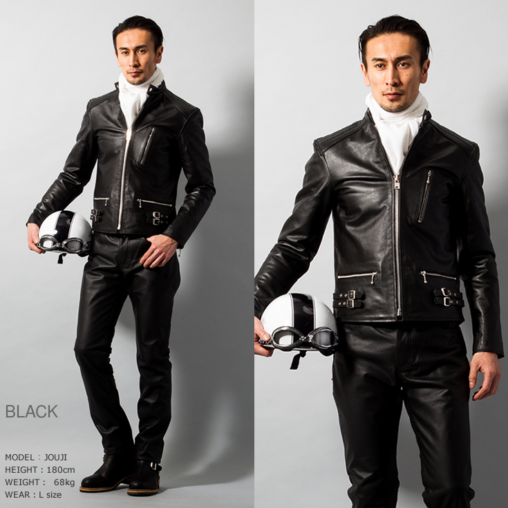 Horn Works 本革 UKシングルライダースジャケット メンズ ホーン