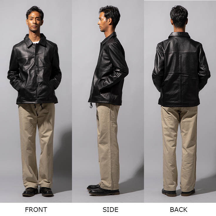 Liugoo Leathers 本革 コーチジャケット メンズ リューグーレザーズ