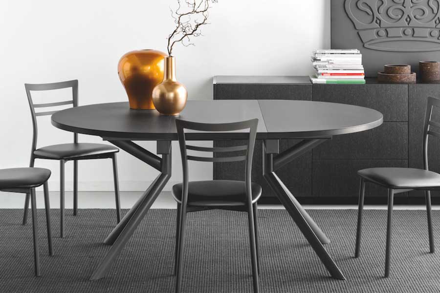 廃番】カリガリス コヌビア ジョーべ 伸長式円形ダイニングテーブル