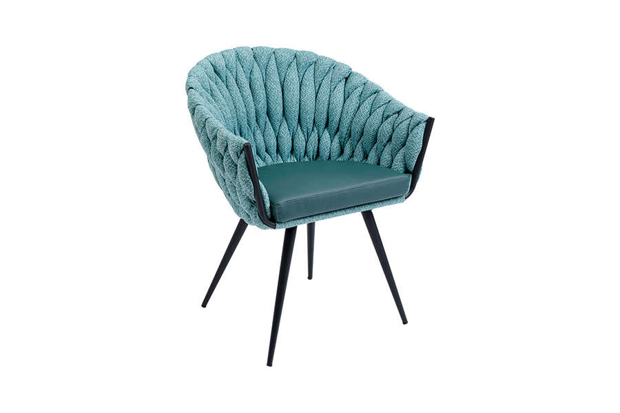 ノット ブルーグリーン アームチェア - ダイニングチェアの通販