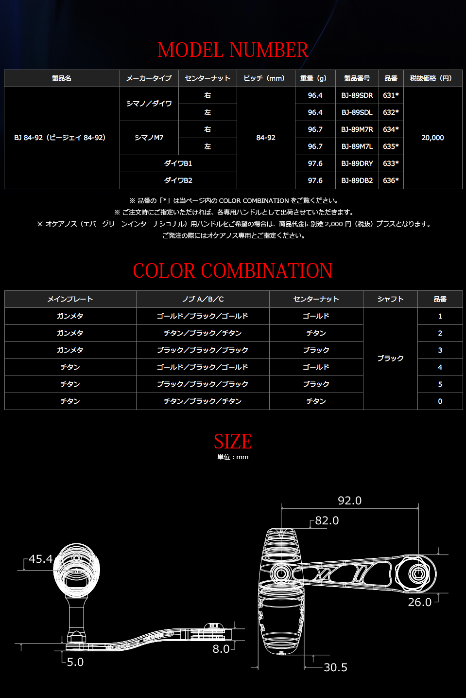 BJ 84-92（ビージェイ 84-92）｜ベイトリール｜カスタムリールハンドル
