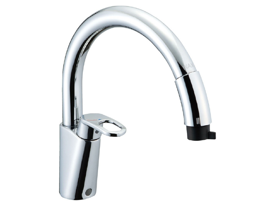 ワンホールタイプ] ハンドシャワー水栓 グースネック 【LIXIL