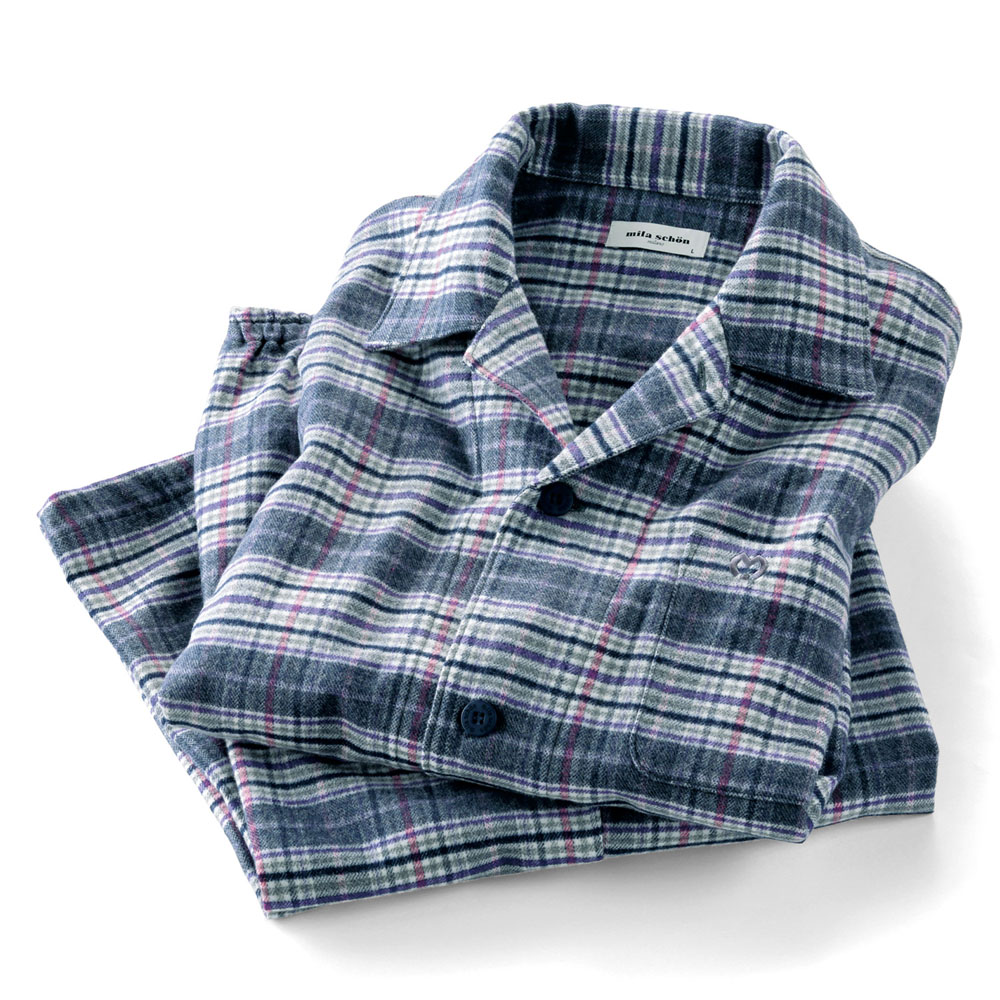 ミラ・ショーン 中空糸使いの暖かネルチェックパジャマ | ライトアップ