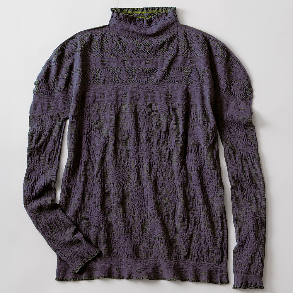 M＆KYOKO ラッセル編みリバーシブルプルオーバー | ライトアップ