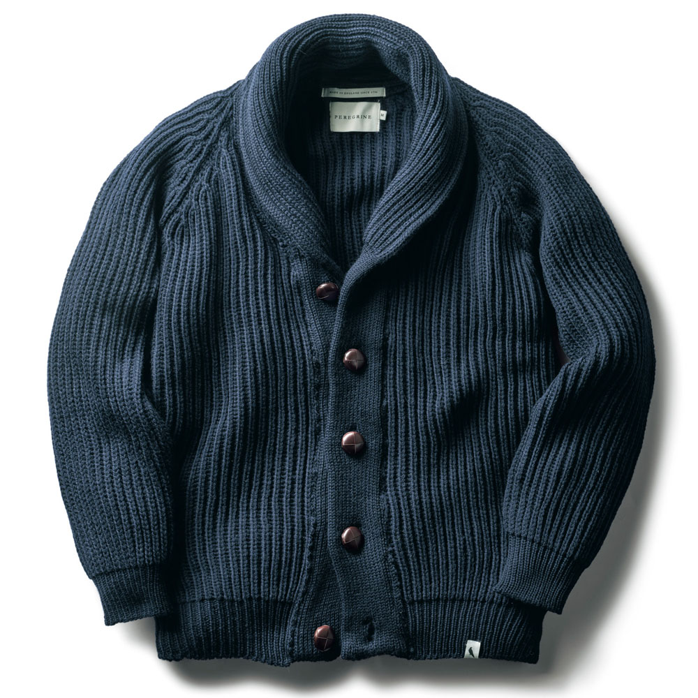 ペレグリン メリノウール・ショールカラーカーディガン | ライトアップ