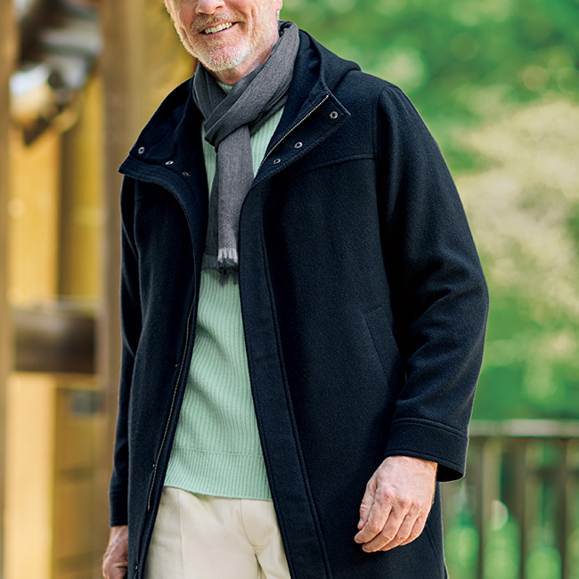 ラグログ わた染めカシミヤ・片畦ハイネックセーター | ライトアップ