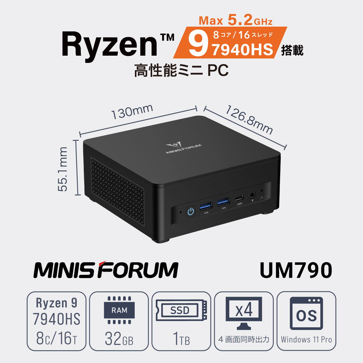 MINISFORUM UM790【終息】 | 株式会社リンクスインターナショナル