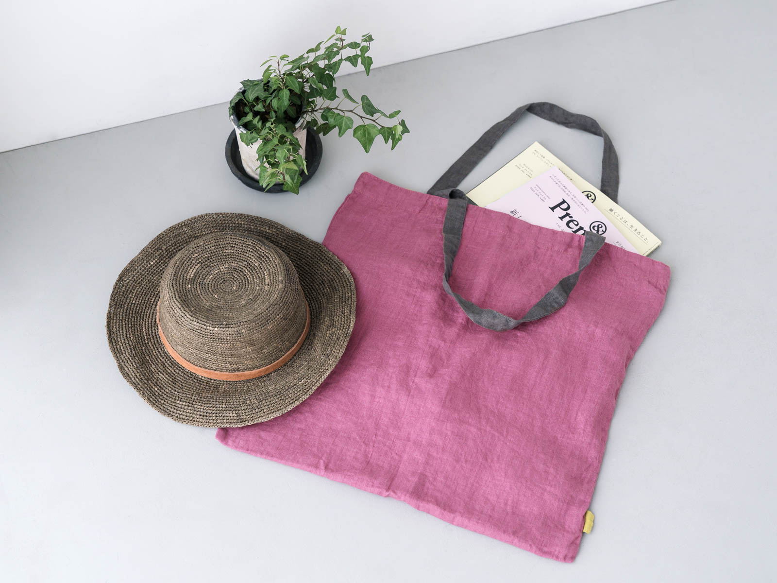 直営店限定「マゼンタ」のリネンバッグ | Lino e Lina ONLINE SHOP