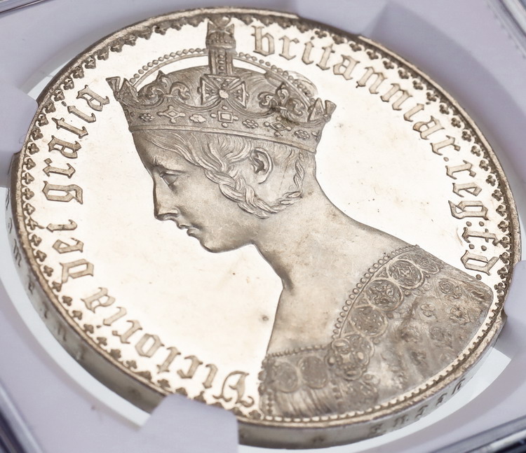 イギリス1847年ビクトリアヴィクトリア ゴチックゴシッククラウン銀貨