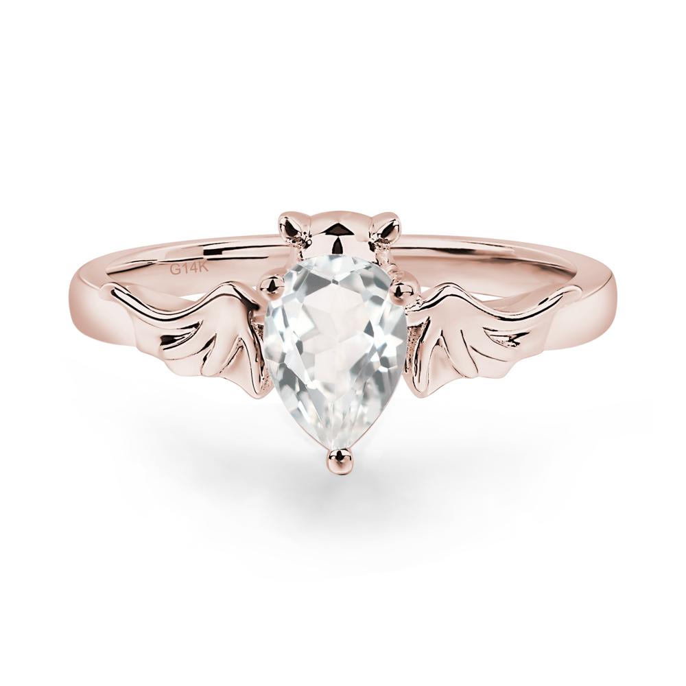 White Topaz Gothic Promise Ring | LUO