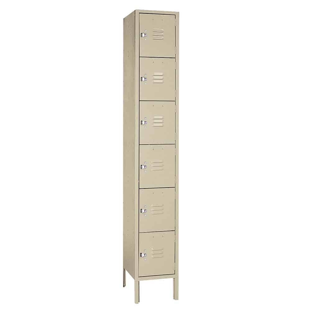 Standard Steel Six Tier Box Locker 1-Wide | Lyon (6T SD 1W)