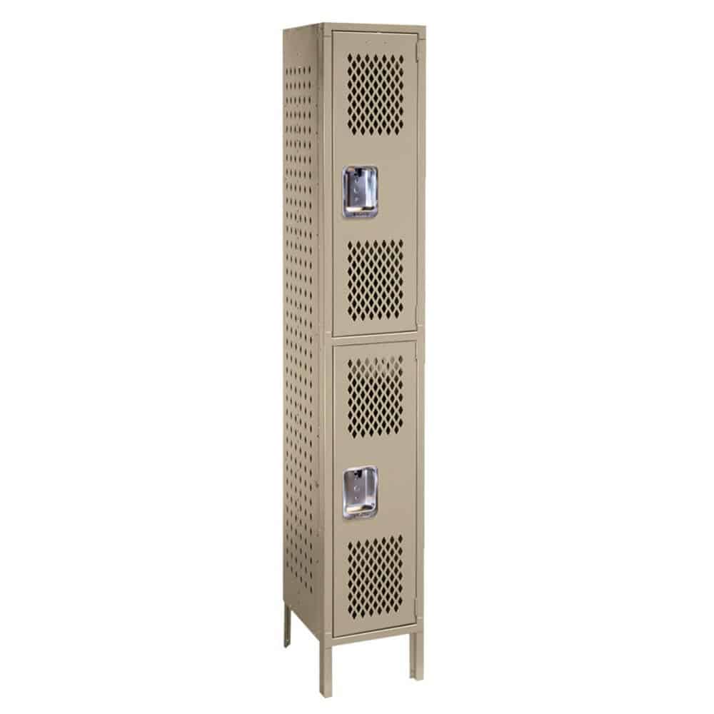Heavy-Duty Ventilated Double Tier Locker 1-Wide | Lyon (2T DP 1W)