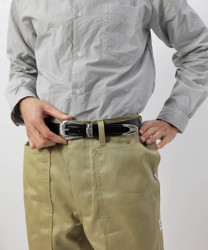 TORY LEATHER/トリーレザー 3-PIECE SILVER BUCKLE Belt [ファッション