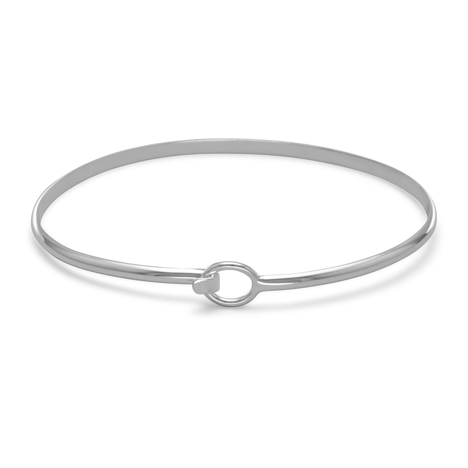 Hook Closure Bangle - Wholesale Silver Jewelry - Silver Stars