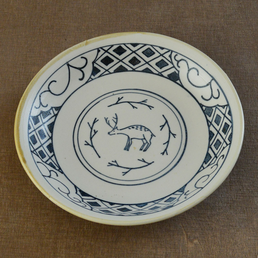 motif. 進藤 純子 / 5寸皿 鹿 OF