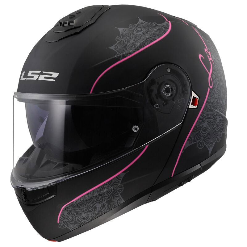 Ls2 Ff908 Strobe 2 Lux Modular Helmet Black Matt Pink | MotoStorm [en]