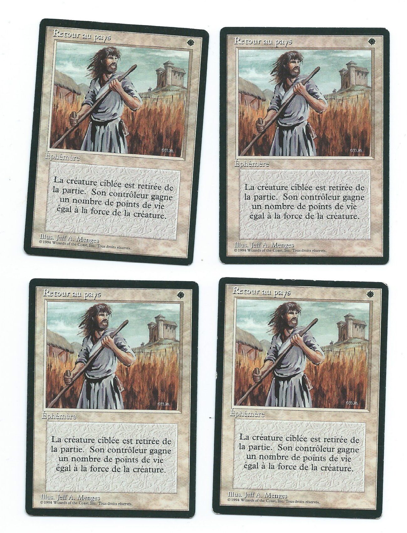 4x FBB French Swords to Plowshares | Magic the Gathering | MTG Singles