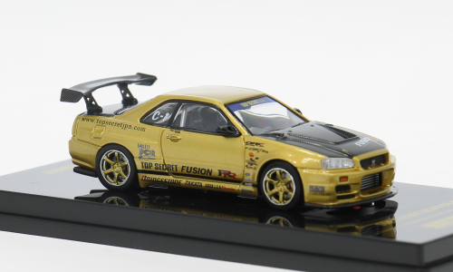 Nissan Skyline GT-R (R34), gold, 1999, 1:64, INNO64 | Model Car World