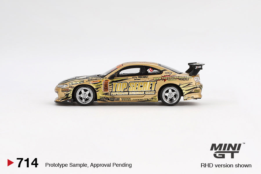 MINI GT 1:64 Nissan Silvia (S15) Top Secret D1GP in Gold – Model