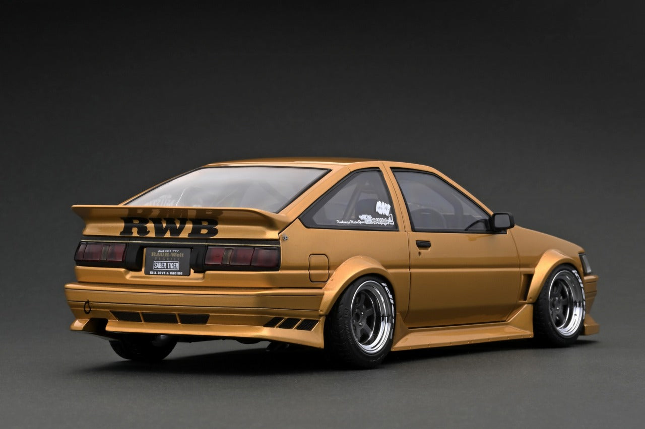 Ignition Model 1:18 Toyota AE86 RWB in Gold – Model Cars Houston