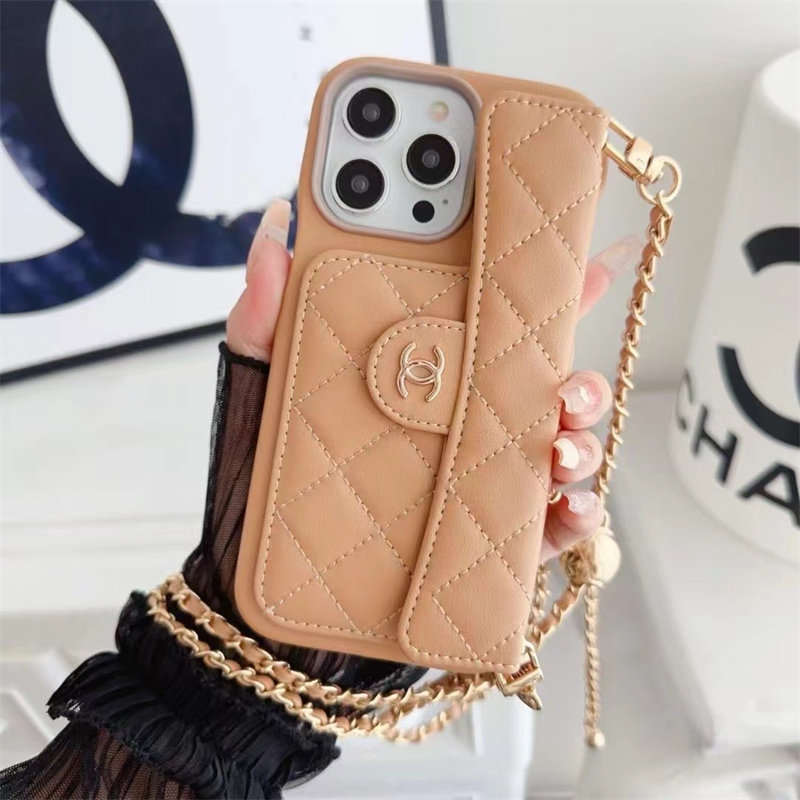 シャネル iphone17pro ケース ショルダー チェーン付き chanel
