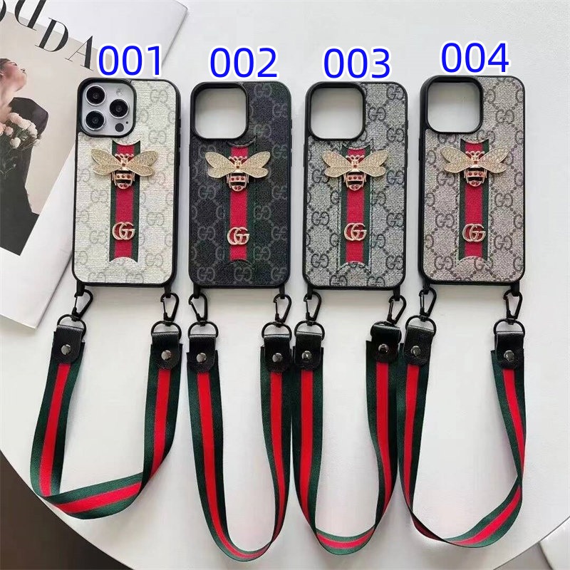 グッチGUCCI スマホケース本物iPhone x xs 希少 社外ストラップ
