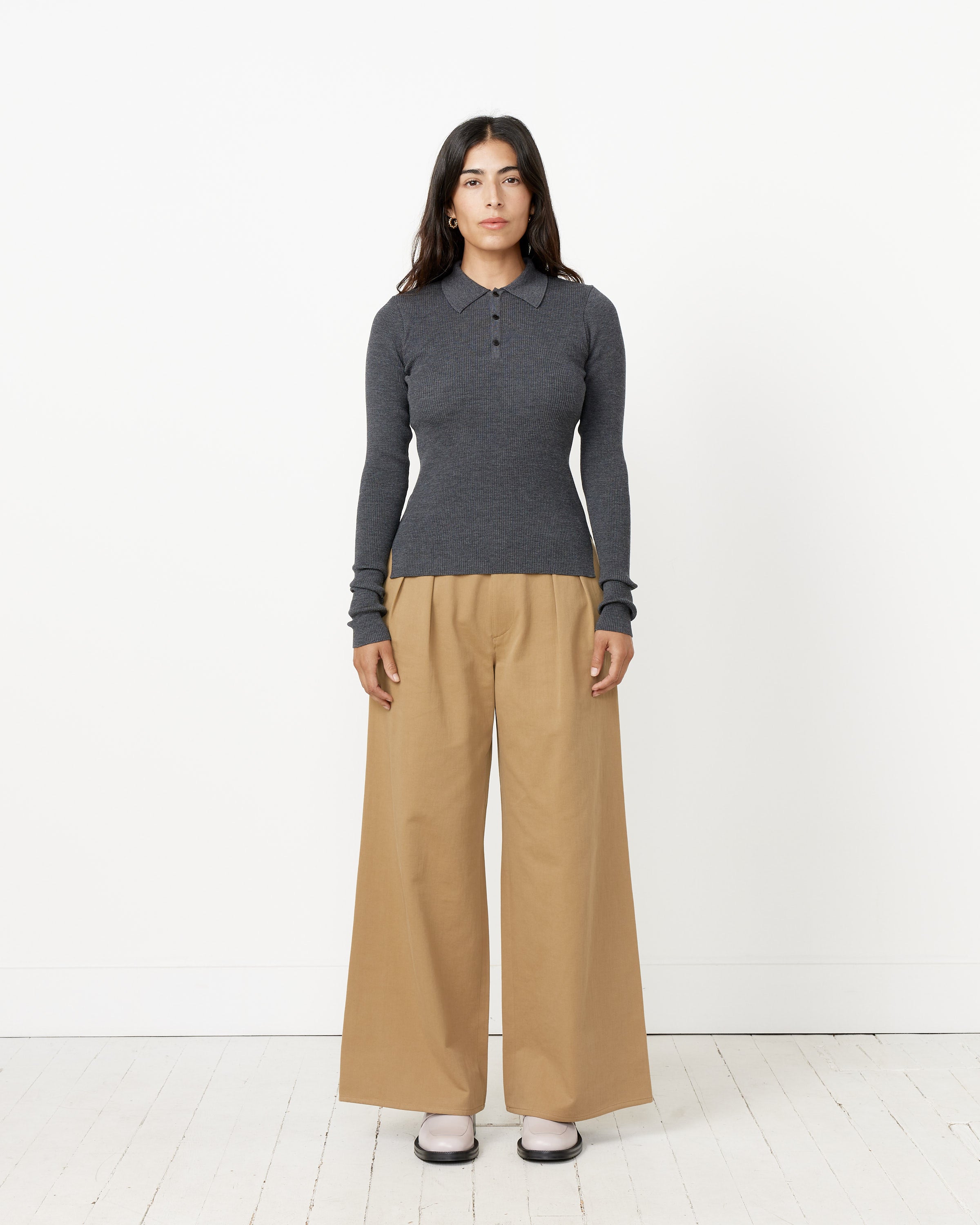 High Gauge Rib Knit Polo