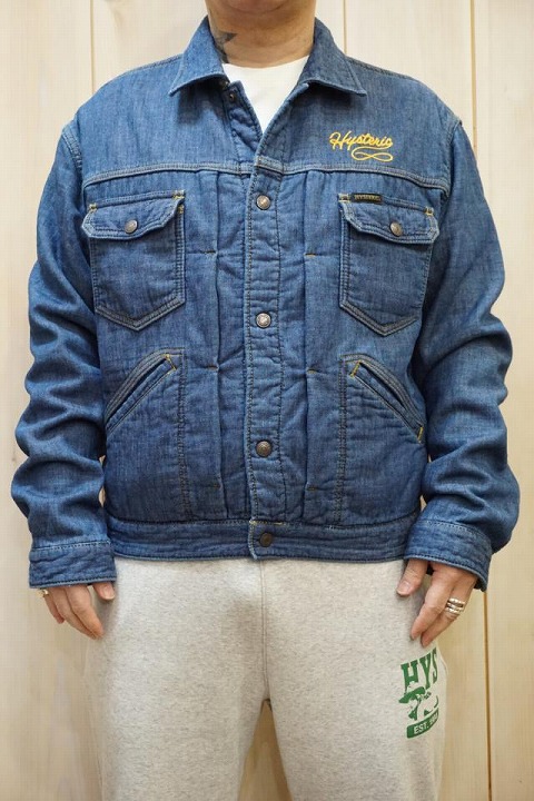 HYSTERIC GLAMOUR】02231AB09 WHIPLASH刺繍 パイルデニムジャケット