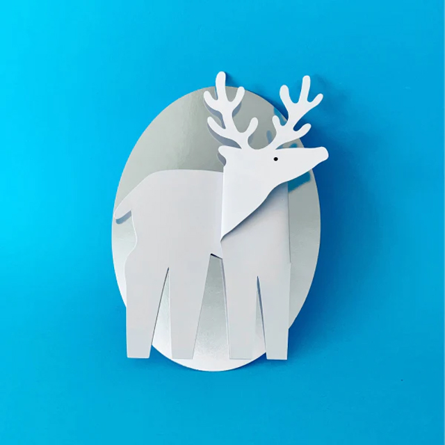 限定ステッカー付き】MoMA クリスマスカード 2025 Reindeer on Pond