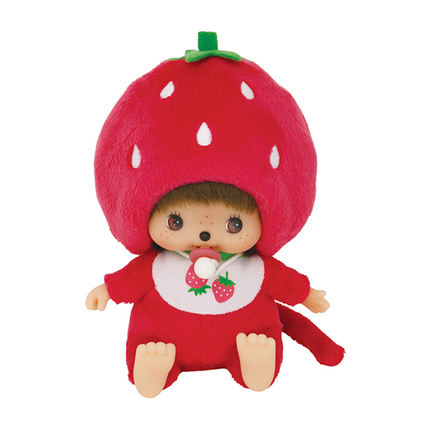 いちごのべびちっちさん Sサイズ お座り | モンチッチホームページへ