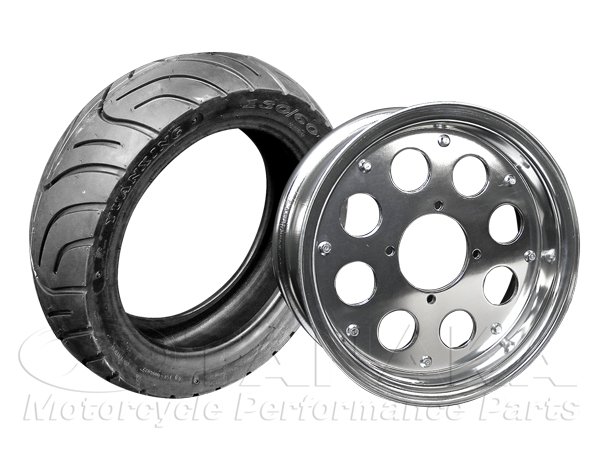 1745wモンキー用10インチアルミホイール＆タイヤ130/60-10セット