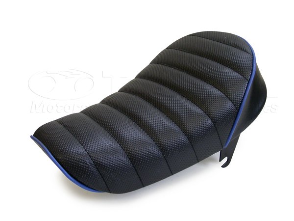 524wモンキー用 タックロールシート ブラック×ブルーパイピング