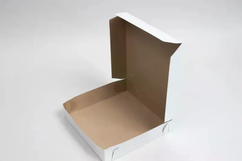 9 x 9 x 1-1/2 WHITE LOCK-CORNER PIZZA BOX