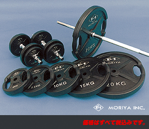 スーパーグリッププレートバーベル 35Kgセット【ラバーコーティング