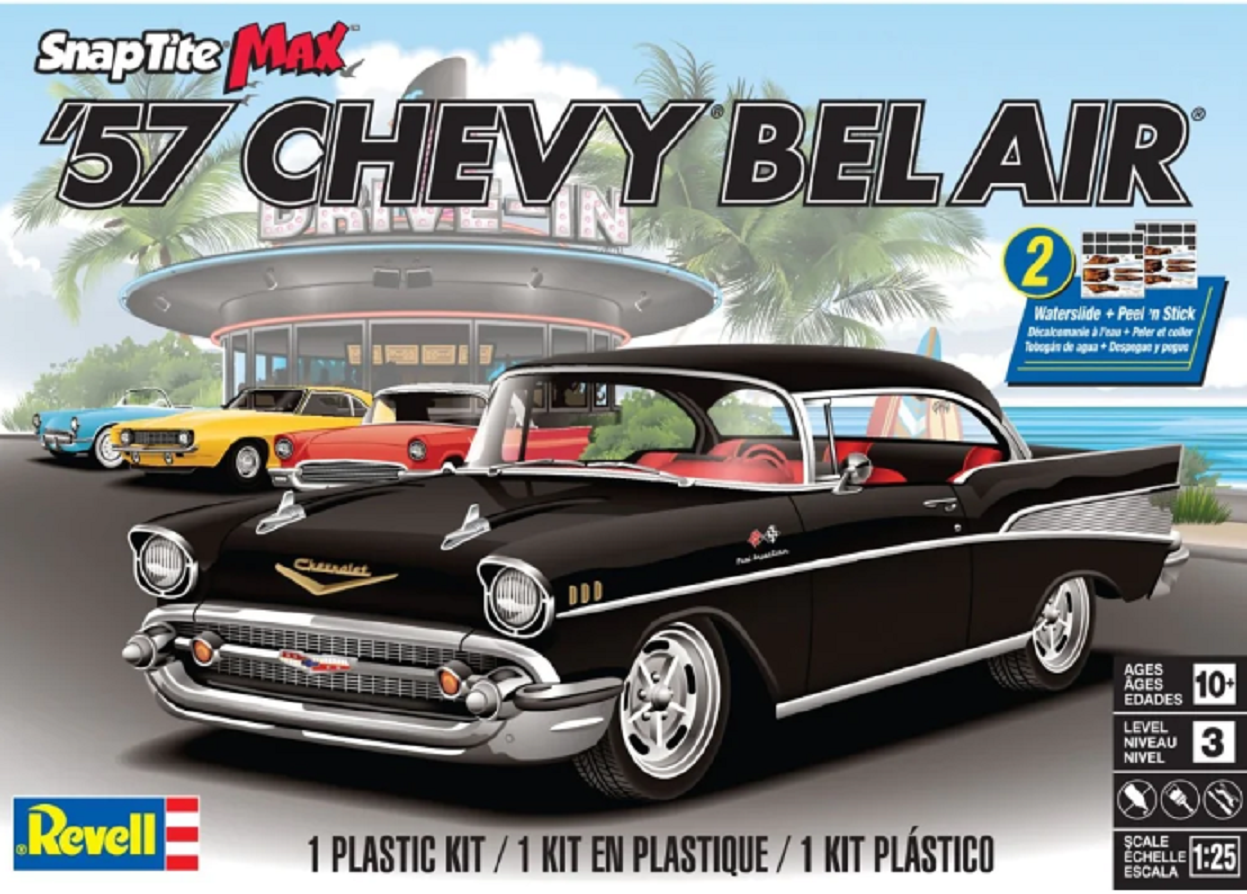 1:25 Revell 11529 1957 Chevy Bel Air Car - Snap Tite Kit