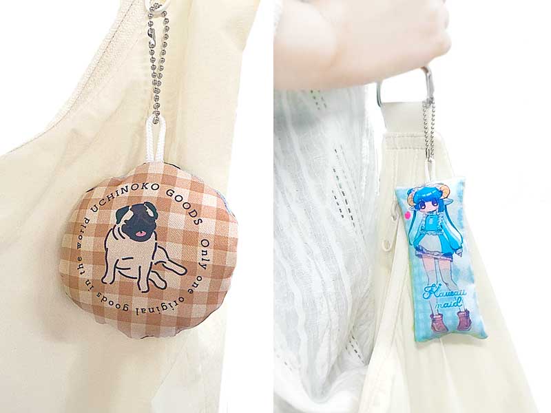 クッションキーホルダーを1個からオリジナル印刷｜ヨツバ印刷