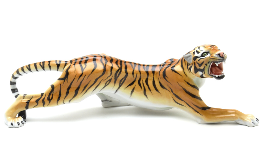 ヘレンド(Herend) 虎 置物 タイガー(C-05209)【現物写真
