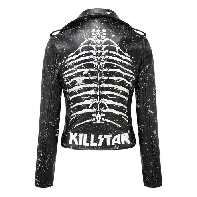 Women´s biker jacket KILLSTAR - Morgue Gimme Bones - Black - K-JKT