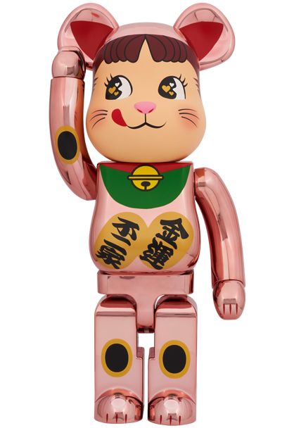MEDICOM TOY - BE@RBRICK 招き猫 ペコちゃん 金運 ダブル小判 桃