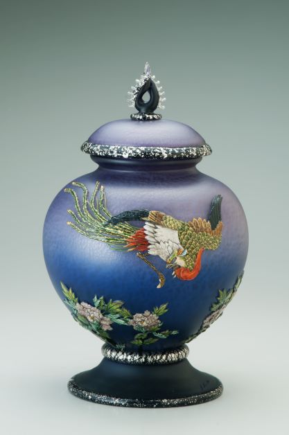 新世紀ロマン 飾壺～天平の舞～「鳳凰」｜中島美術館