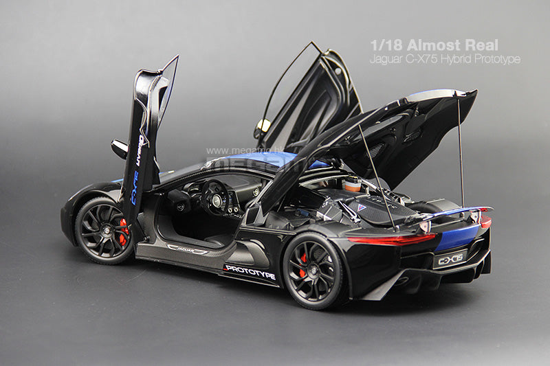 1/18 Almost Real Jaguar C-X75 2013 Hybrid Prototype Black w/ Blue