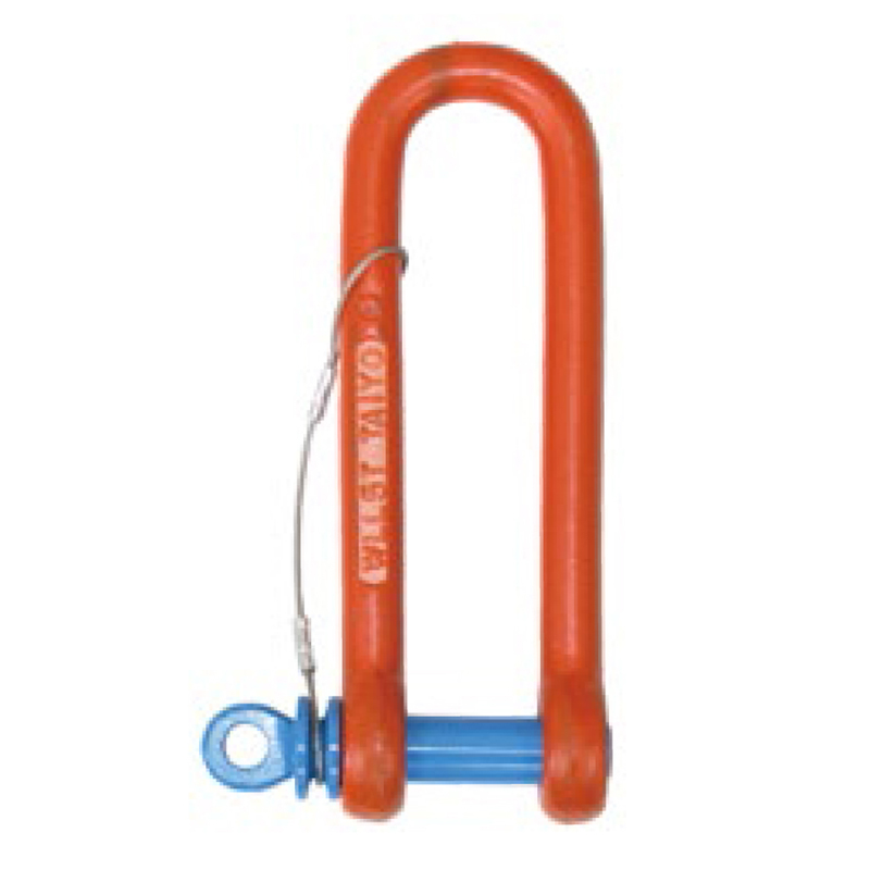強力長シャックル 脱落防止タイプ TSLSR-5t ランヤード捻込タイプ 5t